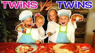TWINS VS TWINS NOT MY ARMS CHALLENGE MAKING PIZZA! With Ninja Kidz TV