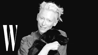 Tilda Swinton Cuddles Puppy While Talking Secret Skills and School Uniforms | Screen Tests