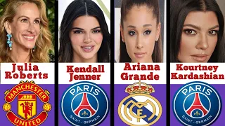 Celebrities who are football fans and their favorite team (women)