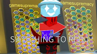 I Switched To A RED HIVE In Bee Swarm Simulator!! (roblox)