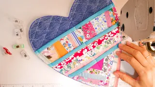 Sewing Projects For Scrap Fabric #41| DIY Sewing Tool Organizer/Hanging Storage