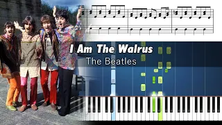 The Beatles - I Am The Walrus - Accurate Piano Tutorial with Sheet Music