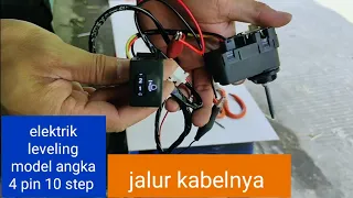 cara pasang elektrik leveling model angka 4 pin 10 step sinar otomotif