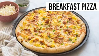 Breakfast Pizza: with eggs, bacon and cheese! | The Recipe Rebel
