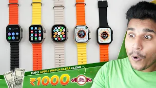 Top 5 Apple Watch Ultra Clones Starting From ₹1000 Android, Games⚡️Top 5 Smartwatches ₹1500 Diwali🪔