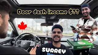 Doordash in Surrey income $? | 604 Mehkma | #surrey #canadavlogs #doordash