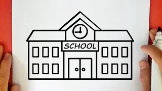 HOW TO DRAW A SCHOOL