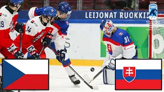 ČESKO VS SLOVENSKO ČTVRTFINÁLE MISTROVSTVÍ SVĚTA U18 2024