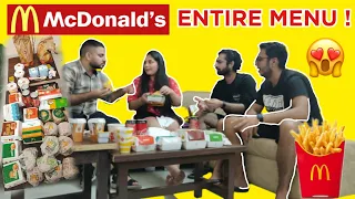 We ordered the entire MCDONALD'S Menu (Almost*) | Tried Every Burger (VEG and NON-VEG both)