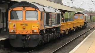 Fantastic Few Hours at Warrington Bank Q GBRF top&Tail 66s Colas Rail Class  70 Log Train 23/4/24