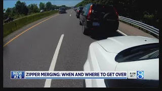 Zipper merging: when and where to get over