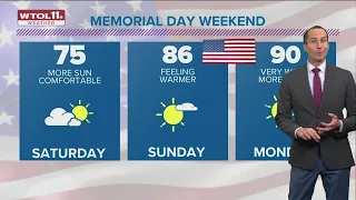 Scattered showers end for a warmer, dry Memorial Day weekend | WTOL 11 Weather - May 27