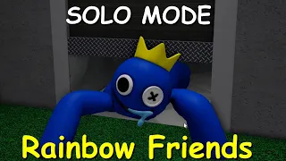 Rainbow Friends [SOLO MODE + No Box (Challenge) + Speedrun ] Full Playthrough Gameplay (Roblox Game)