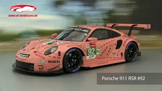 ck-modelcars-video: Porsche 911 RSR #92 Class Winner LMGTE Pink Pig 24h LeMans 2018 Spark