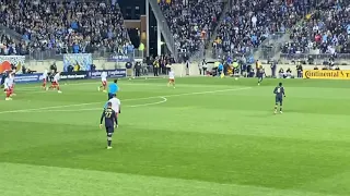 JAKOB GLESNES SCREAMER VS NEW YORK RED BULLS IN THE 120+3 minute (fan pov)