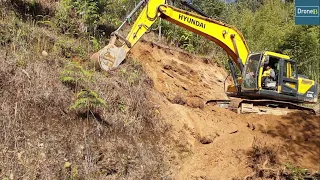 Connecting Hill to City-Mid Hilly Road Construction-Excavator Video