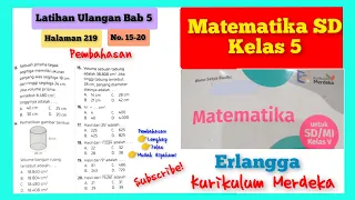 15-20 | Kunci Jawaban Matematika Kelas 5 Halaman 219 Latihan Ulangan Bab 5 Semester 2 ESPS Erlangga