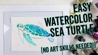 How to paint a watercolor sea turtle (no art skills needed!)