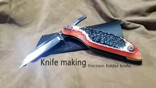 knife making-Friction folder knife /접는 칼, 주머니칼 수제칼 만들기#12