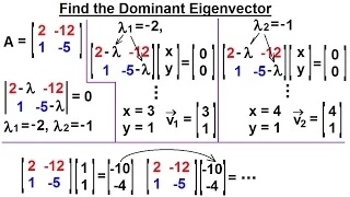 Linear Algebra: Ch 3 - Eigenvalues and Eigenvectors (21 of 35) Find the Dominant Eigenvectors=?