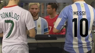 Cristiano Ronaldo vs. Messi -  FIFA 17 International 'Friendly' | In Real Life!