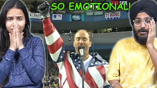 Indians React to 2001 WS Gm4: Lee Greenwood sings "God Bless the USA"