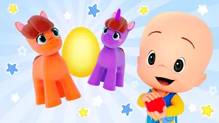 Magic Play-Doh Ponies! | Beach balls and sea animals with Cuquin | Cleo & Cuquin | Fun Learning