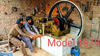 Biggest 30hp Diesel Engine Machine Start up - Huge Old Machinery Amazing - Old Technology Machinery