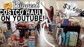 🤯 ENORMOUS $3,699 COSTCO HAUL! Large Family Grocery Haul 6 MONTH Stock Up