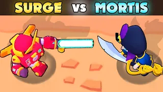 SURGE vs MORTIS | 1 vs 1 | 27 Tests | Best Brawler in Brawl Stars?