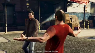 GTA V Flying Trevor cutscene funny glitch [reverse]