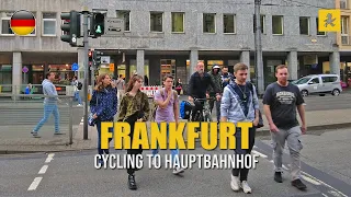 Cycling from Frankfurt Bockenheim to Frankfurt Hauptbahnhof, Germany 🇩🇪 | August 2023