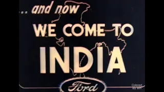 1948 Ford Plant Tour - Around The World -  Bombay, India (Silent Film) Now In Color