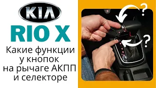 Зачем кнопки на рычаге АКПП и селекторе в Kia Rio X, как работают