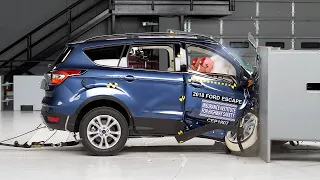 2018 Ford Escape passenger-side small overlap IIHS crash test