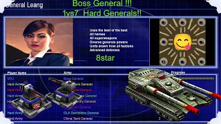 Command Conquer Generals Zero Hour Boss General 1 vs 7 Hard Generals. (8star)