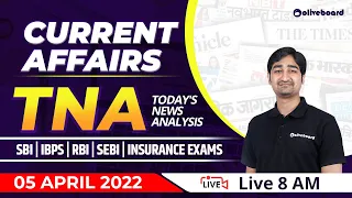 Banking Current Affairs Today | 5 April Current Affairs 2022 | Current Affairs | Oliveboard TNA