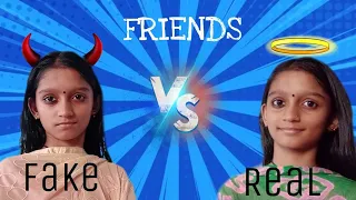 REAL  vs FAKE FRIENDS👫Manasa venugopal .# Bloopers at the end#sketch