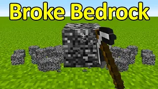 Breaking Bedrock in Survival Minecraft...