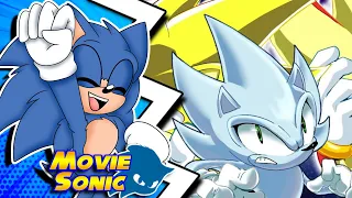 Movie Sonic Reacts to Sonic & Shadow vs Nazo - Fan Animation!!