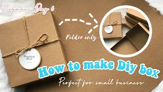 HOW I MAKE DIY BOXES FOR MY SMALL BUSINESS🍃Studio Vlogmas Day 6(folder only, 4pesos, eco friendly)