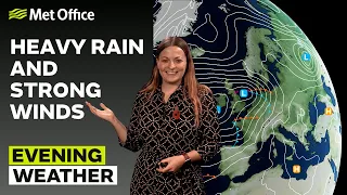 28/10/23 – Heavy rain spreading northwards – Evening Weather Forecast UK – Met Office Weather