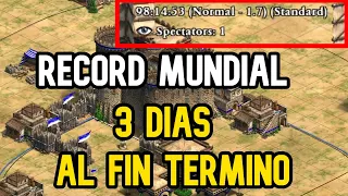 RECORD MUNDIAL LA PARTIDA MAS LARGA DE AGE OF EMPIRES 2