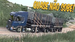 PRIMEIRA VEZ PUXANDO CARVÃO NO RODO-TREM CURTO - SCANIA STREAMLINE SOFRENDO PRA SUBIR - ETS 2 MODS