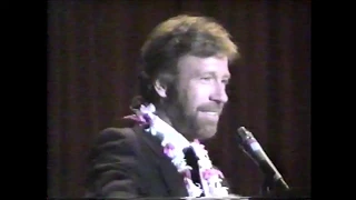 Chuck Norris speaking at Ed Parker Tribute 1988