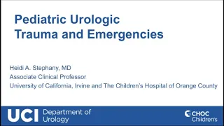 8.25.2020 PedsUroFLO Lecture - Pediatric Urologic Trauma and Emergencies