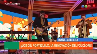 Diego Cardero con nuestra Telecaster y "Los del Portezuelo" en "La Peña de Morfi", por TELEFE