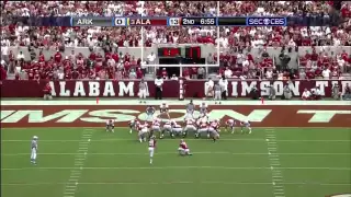 Alabama's "trick play" (vs) Arkansas