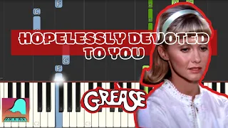 Hopelessly Devoted To You - Grease | Piano Accompaniment Tutorial (Synthesia)