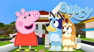 BLUEY conoce a PEPPA PIG y son AMIGAS | Las Aventuras de BLUEY en Minecraft!